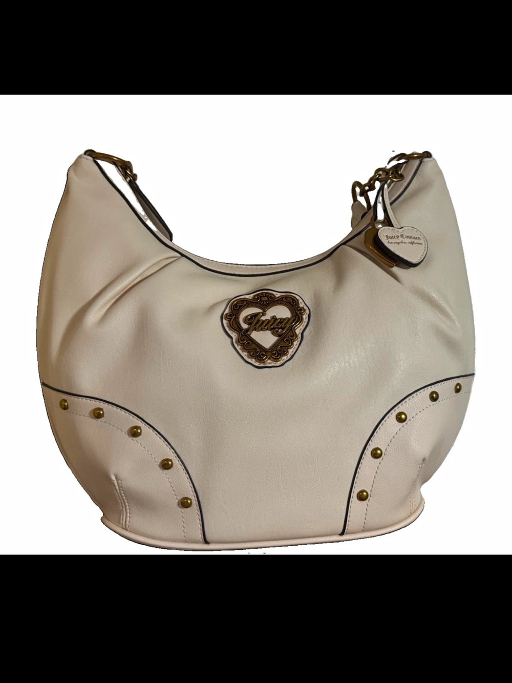 Juicy Couture Cream Hobo Bag with Gold Accents